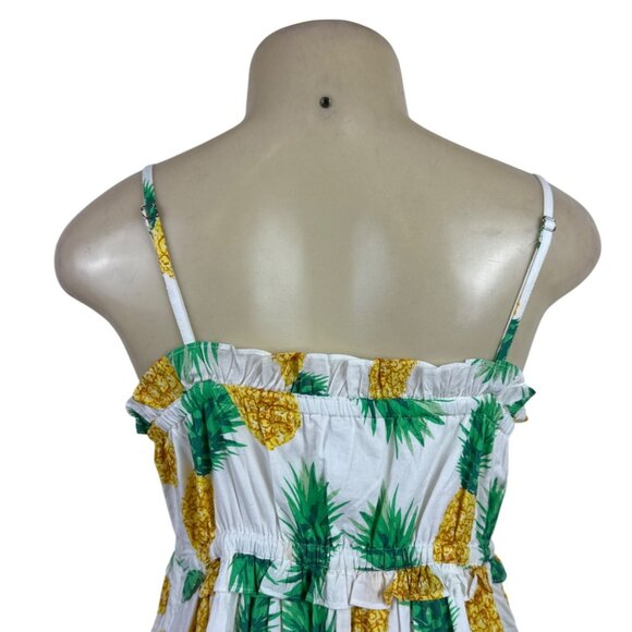 J.Crew Pineapple Print Sundress With Spaghetti Straps & Elastic Waist Size 4 - Picture 5 of 10